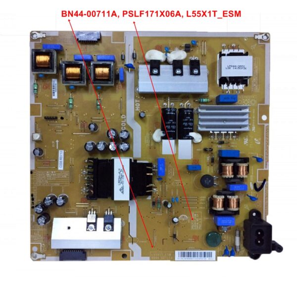 BN44-00711A, PSLF171X06A, L55X1T_ESM,SAMSUNG UE55H6400 power