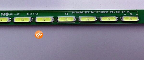 LG Innotek 26"E Rev 1.1 7020PKG 68EA , LC260EUN LED BAR