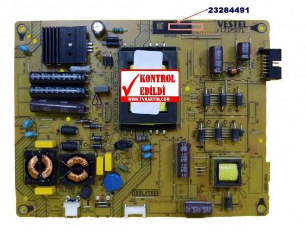 23284491, 17IPS71, 43HL500, VESTEL, 43R600FM POWER BOARD