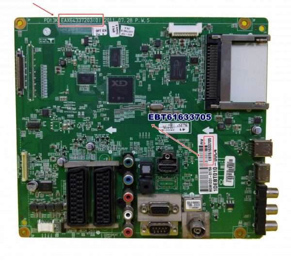 EBT61633705, PD13K, EAX64337203(0), LG 50PT351-ZJ,MAIN BOARD